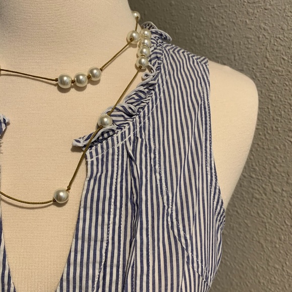 Anthropologie Blue and White Sleeveless Tunic for - Picture 2 of 7